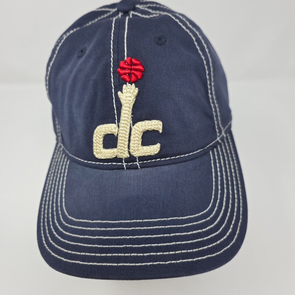 Adidas Washington Wizards Hat Youth NBA DC Logo Cotton Strapback Navy Blue